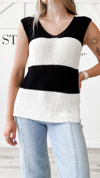 Julia Sweater Color Block Tank