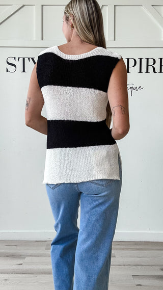Julia Sweater Color Block Tank