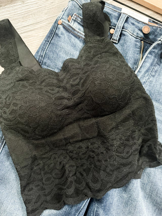 Sutton Scallop Edge Lace Bralette Tank