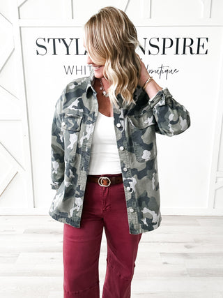 Naomi Camouflage Shacket