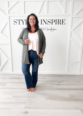 Gemini Urban Ribbed Open Cardigan