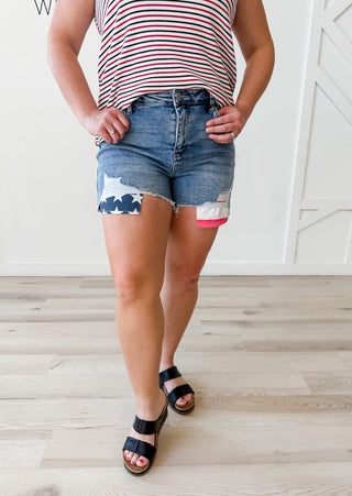 Judy Blue American Flag Pocket Shorts