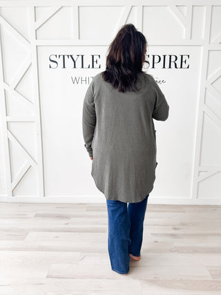 Gemini Urban Ribbed Open Cardigan