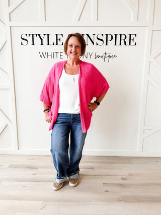 Marie Short Dolman Sleeve Cardigan