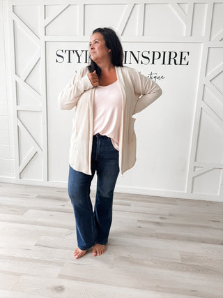 Gemini Urban Ribbed Open Cardigan
