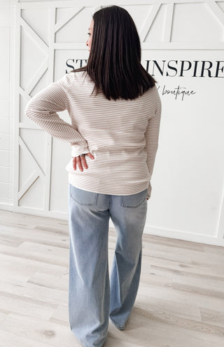 Nola Pin Stripe Long Sleeve Top