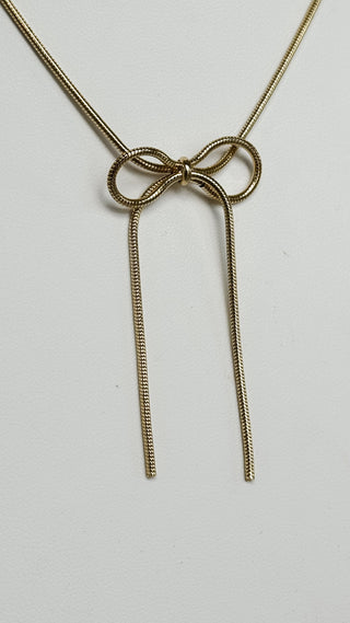 Rope Bow Necklace *Final Sale*