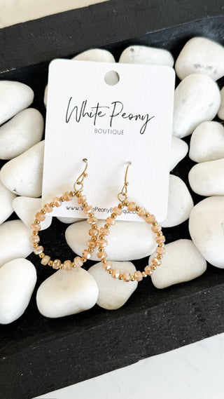 Open Teardrop Beaded Earrings