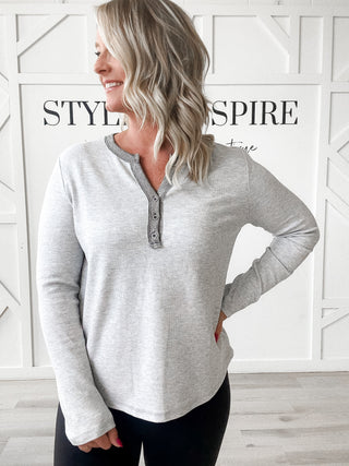 Ramona Brushed Knit Henley