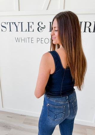 Mazie Square Neck Corset Vest