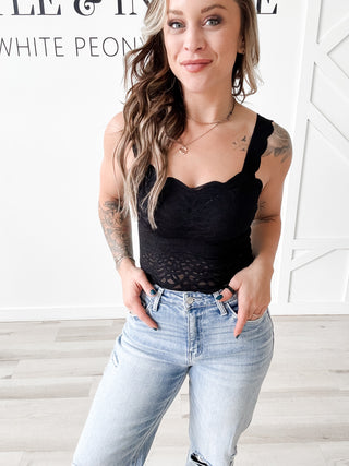 Sutton Scallop Edge Lace Bralette Tank