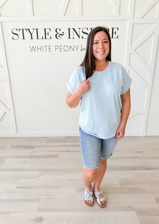 Alia Solid French Terry Top