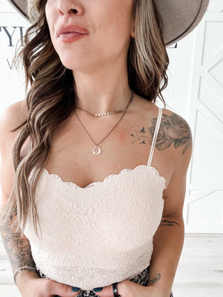 Ellie Rose Jacquard Scallop Bralette