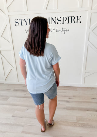 Alia Solid French Terry Top