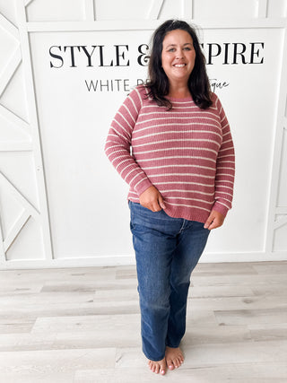 Libby Mini Waffle Striped Sweater