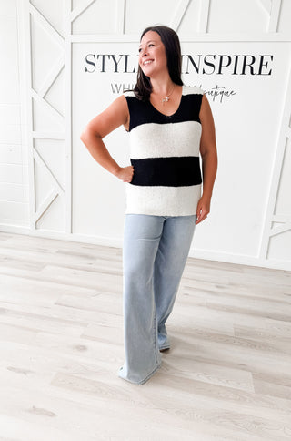 Julia Sweater Color Block Tank