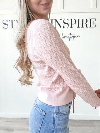 Megan Tie Front Sweater