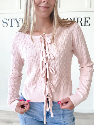 Megan Tie Front Sweater