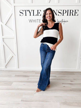 Julia Sweater Color Block Tank