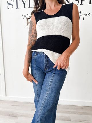 Julia Sweater Color Block Tank