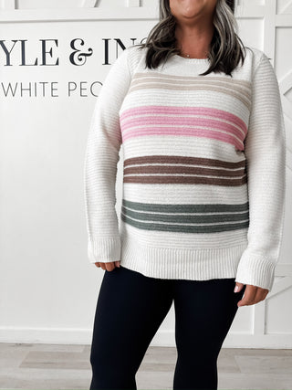 Maisy Multi Color Stripe Sweater
