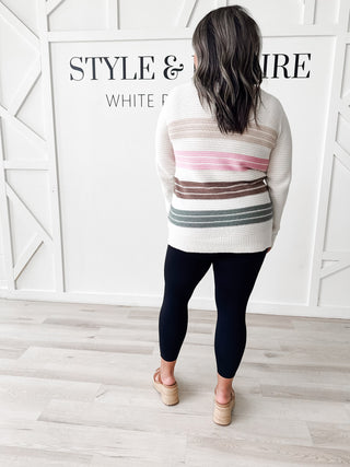 Maisy Multi Color Stripe Sweater