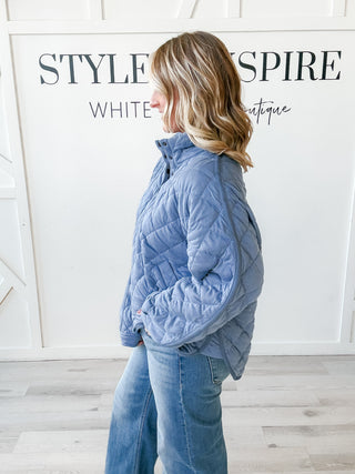 Rachael 1/4 Snap Quilted Pullover