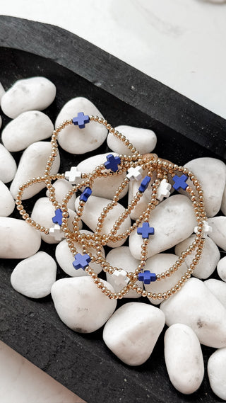 Bold Cross Statement Bracelet Set. *Final Sale*