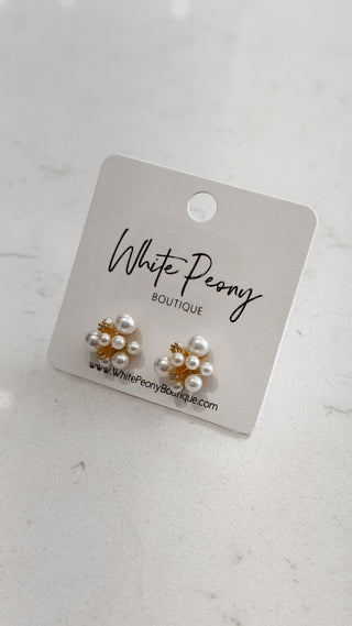 Pearl Cluster Earrings. *Final Sale*