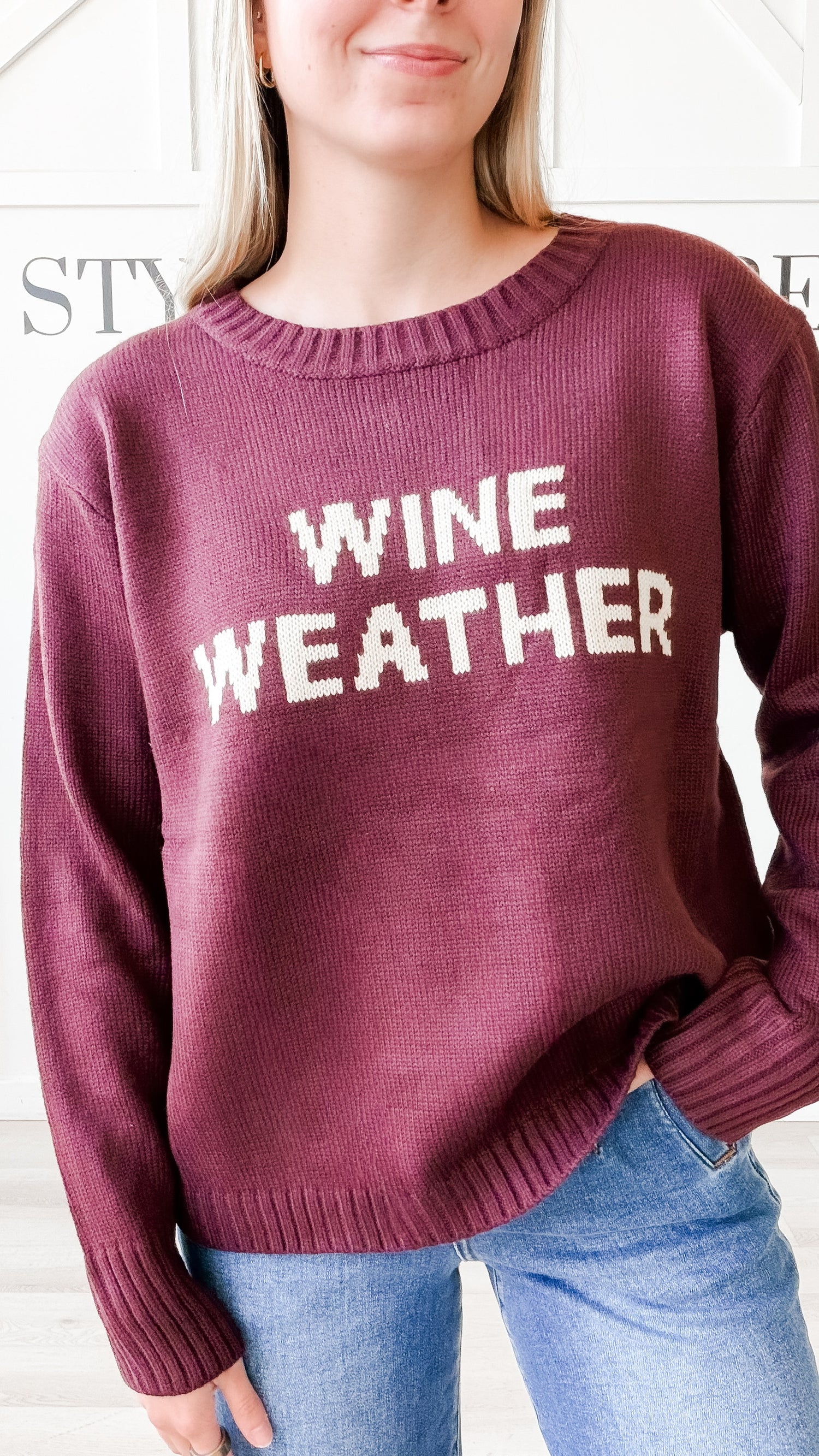 Wine Weather Sweater