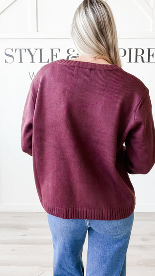 Wine Weather Sweater