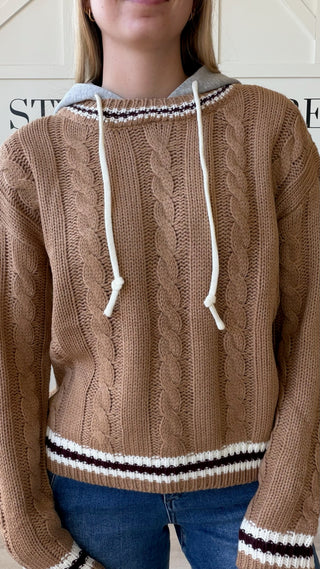 Cadence Contrast Hoodie Sweater