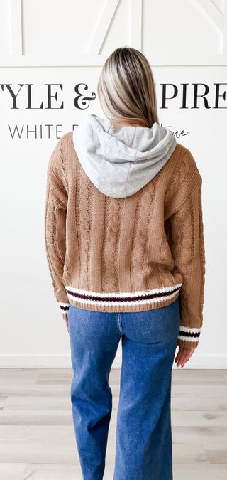 Cadence Contrast Hoodie Sweater