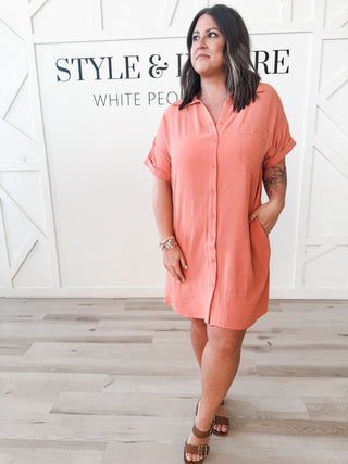 Darlene Button Down Shirt Dress