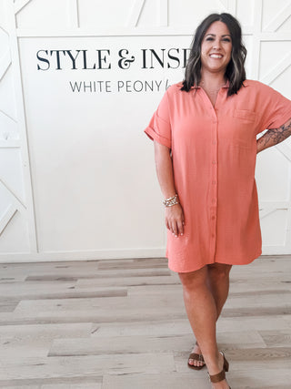 Darlene Button Down Shirt Dress