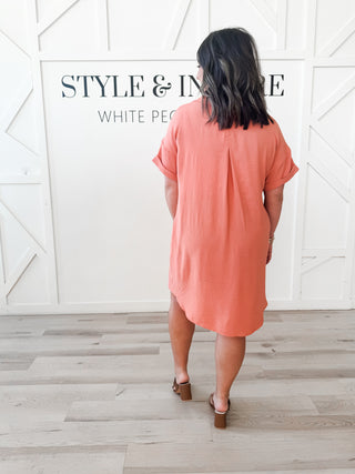 Darlene Button Down Shirt Dress