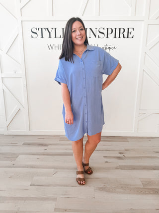 Darlene Button Down Shirt Dress