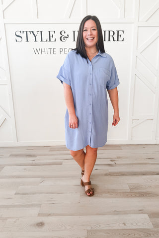 Darlene Button Down Shirt Dress