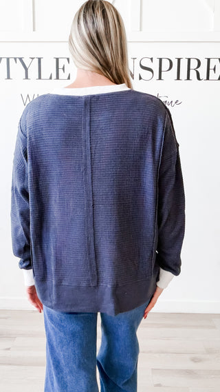 Donna Brushed Thermal Pullover