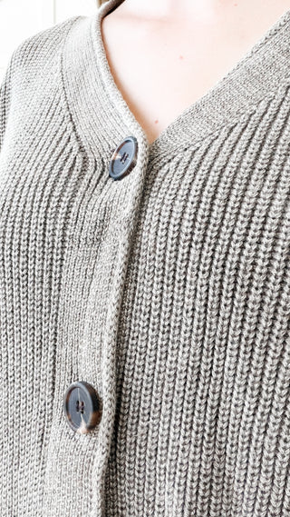 Tilly Washed Rib Button Cardigan