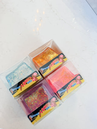 Glitter Cube Squeeze Ball.  *Final Sale*