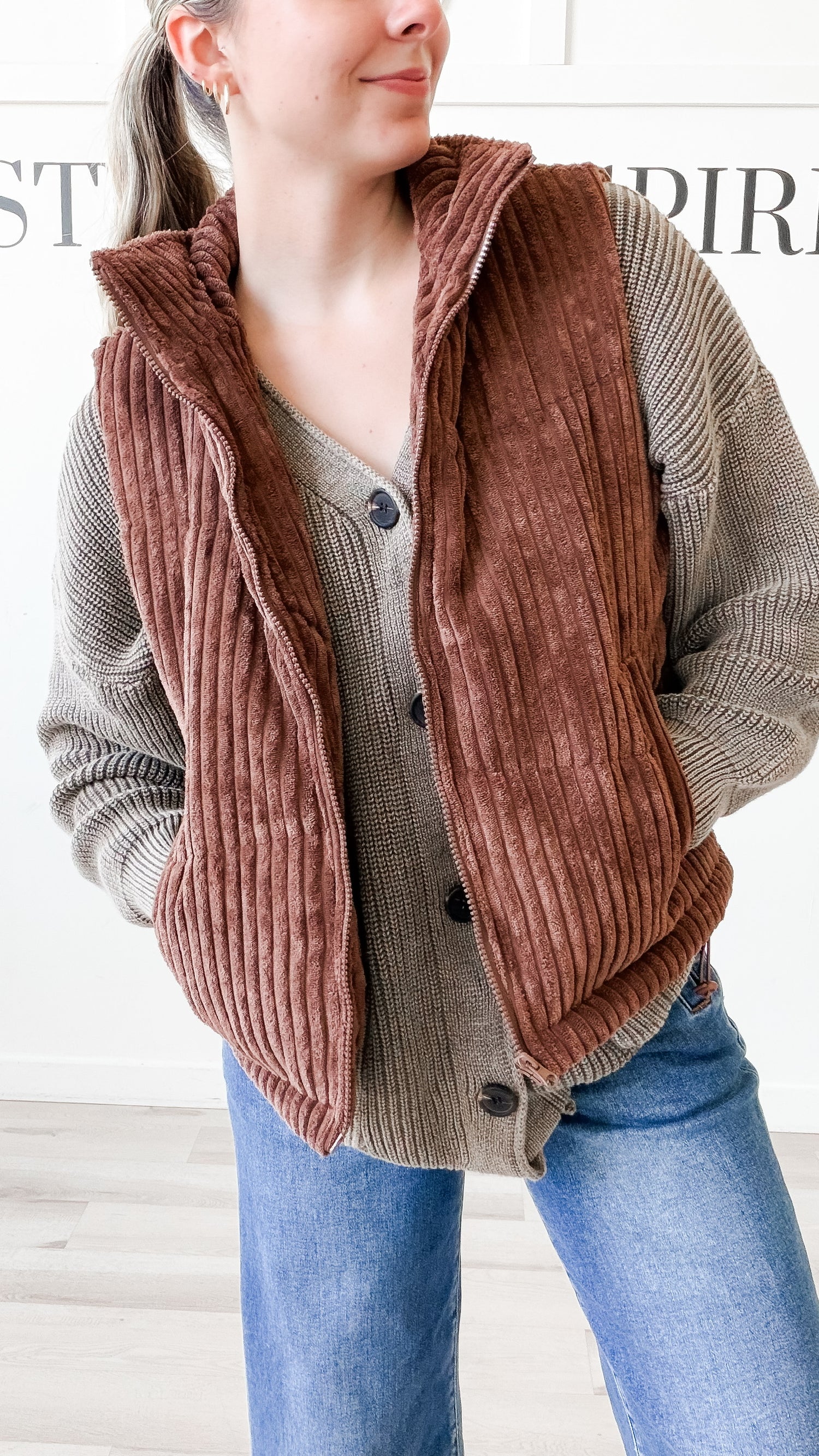 Miranda Wide Wale Corduroy Vest