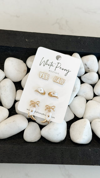 Western Stud Earring Set  *Final Sale*