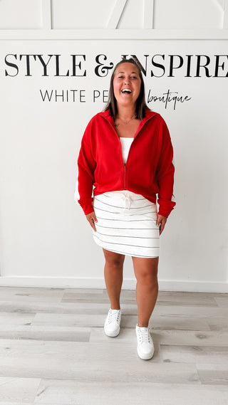 Evie Scuba Zip Up Jacket