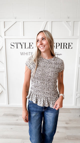 Roxanne Smocked Bodice Top