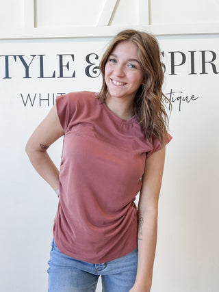 Alissa Side Ruched Jersey Top
