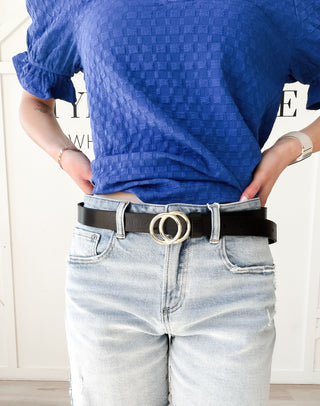 Caia Double Ring Leather Belt