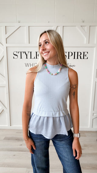 Karla Mock Neck Tank Top