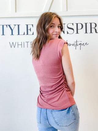 Alissa Side Ruched Jersey Top