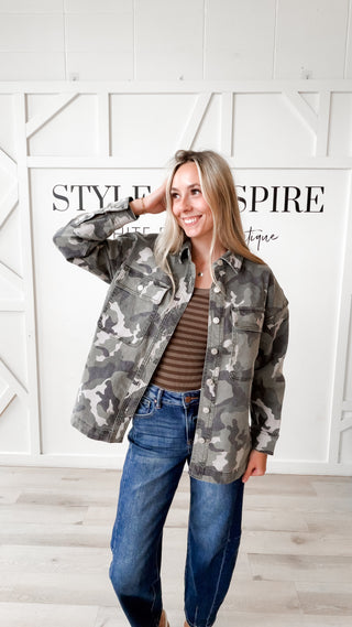 Naomi Camouflage Shacket